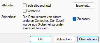 Dateieigenschaften Dateieigenschaften